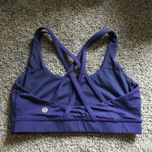 dark blue lulu lemon sports bra size 6
